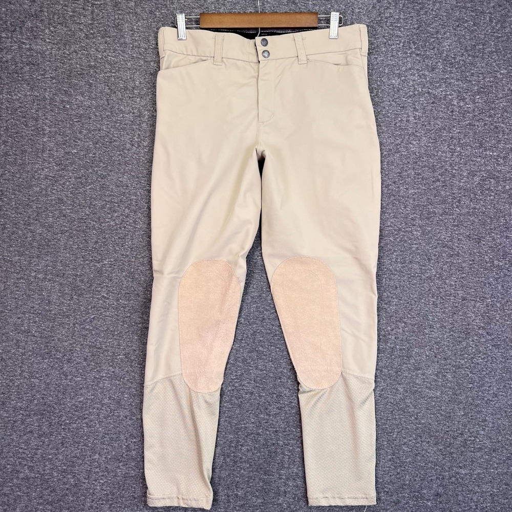 Irideon Riding Breeches Women 30 Tan Knee Patch Equestrian Performance Tight USA